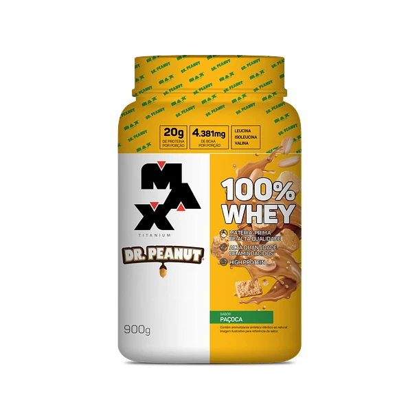 100% Whey Dr. Peanut  900 g sabor Paçoca