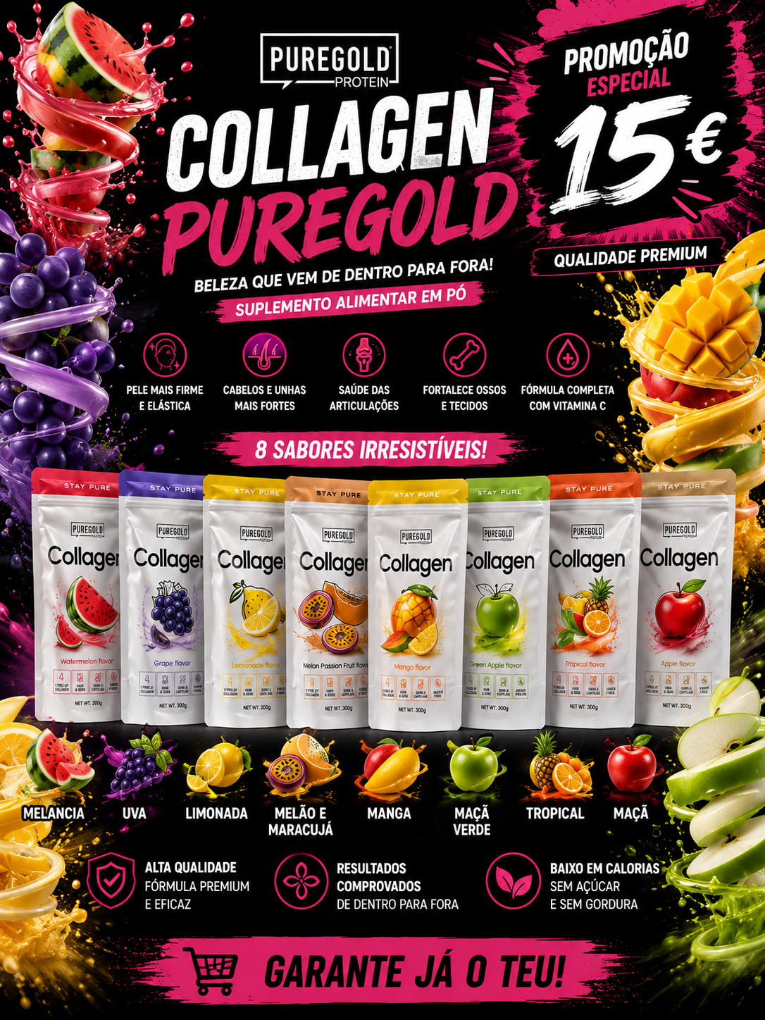 Colagénio Pure Gold 300Gr