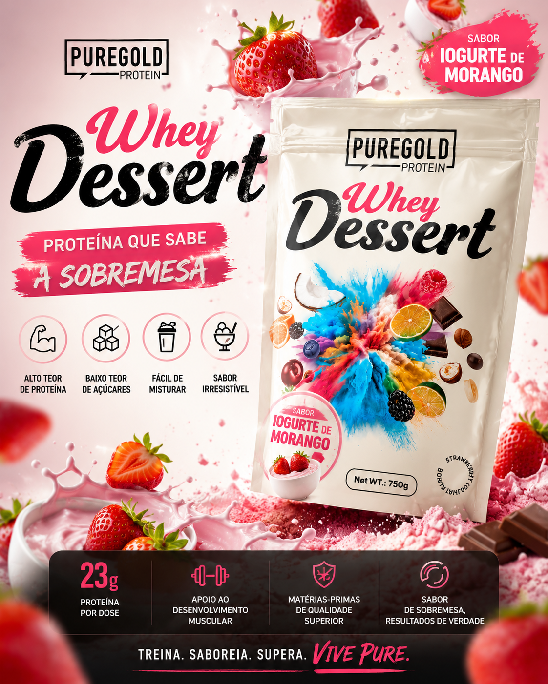 PureGold Whey Dessert 750gr