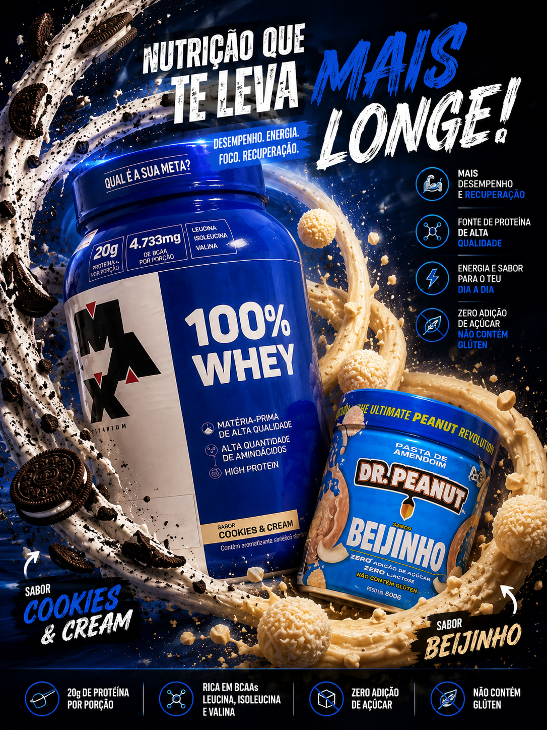 Pack Whey Max + Pasta Beijinho